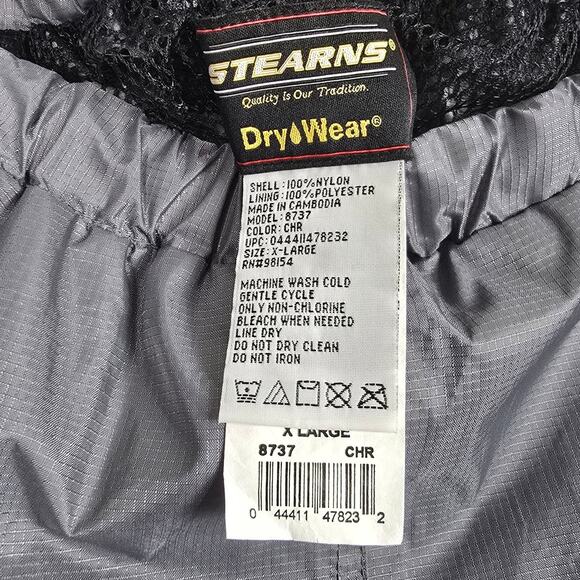 STEARNS Mens X-Large Chrome Dry Wear Mesh Lined Snap Ankle Pants Elastic Waist - Picture 9 of 9